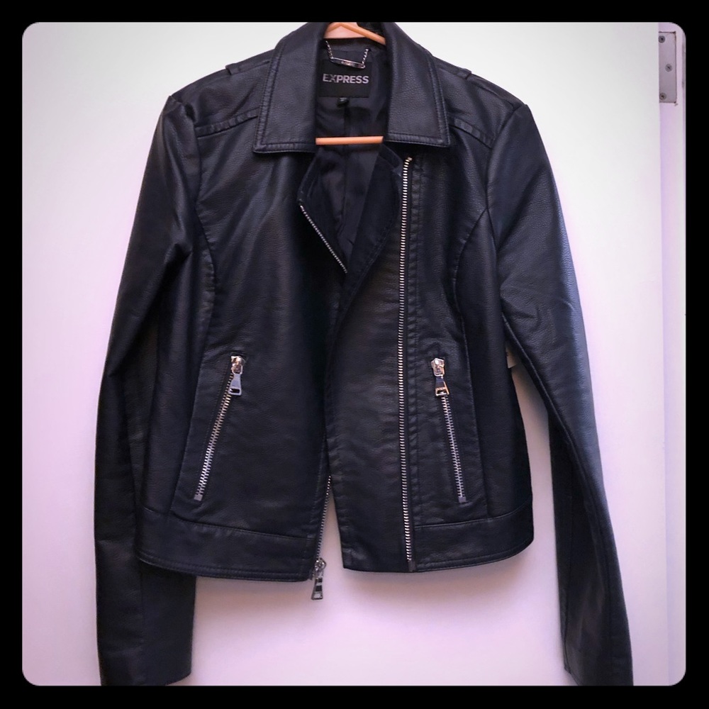 Express navy moto jacket - medium